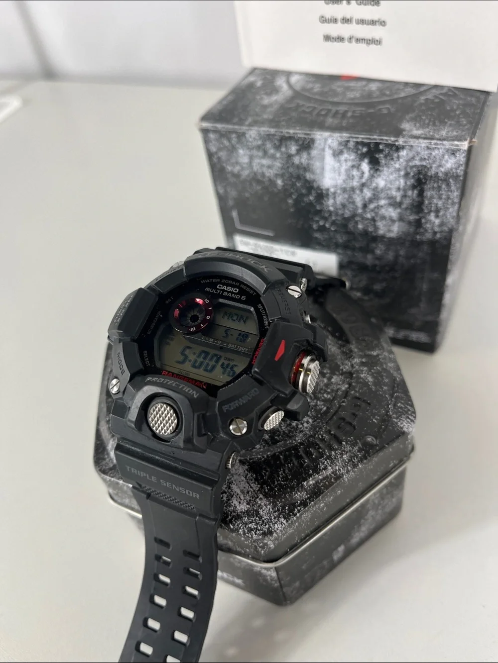 Casio G-Shock Black Digital Watch with Red Accents RANGEMAN MASTER OF G !!!